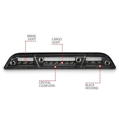 ANZO 15-20 Ford F-250 - F-550 LED Third Brake Light - Black Housing/Clear Lens