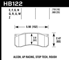 Hawk StopTech ST-60 Caliper Performance Ceramic Street Brake Pads