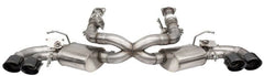 Corsa 2020-25 Corvette C8 3in Valved Cat-Back 4.5in Blk Quad Tips - Fits Factory Perf Exhaust w/ AFM