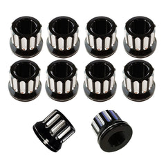 UPR 7075 Billet Aluminum Lug Nut 5/8-18 Flat Flange 10pc Set (3007-102) Black and Machined
