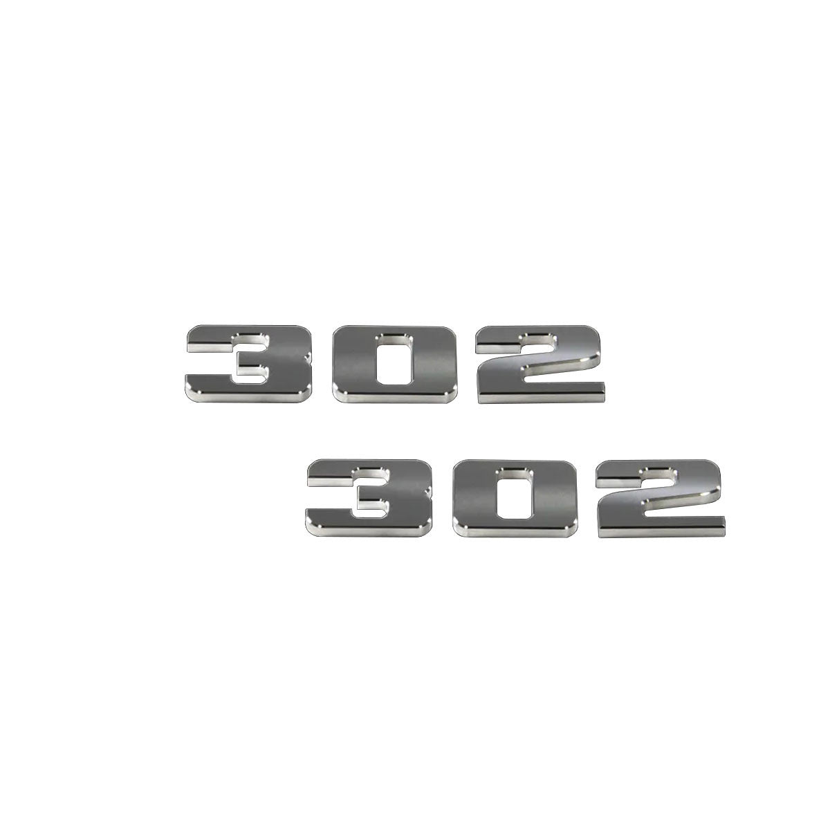 Satin Silver Aluminum 302 Mustang Ford Engine Badge Emblem Fits 5.0 3667-107