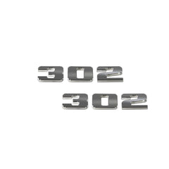 Satin Silver Aluminum 302 Mustang Ford Engine Badge Emblem Fits 5.0 3667-107
