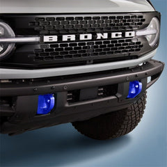 Ford Racing 2021+ Bronco Front Bumper Tow Hooks - Blue (Pair)