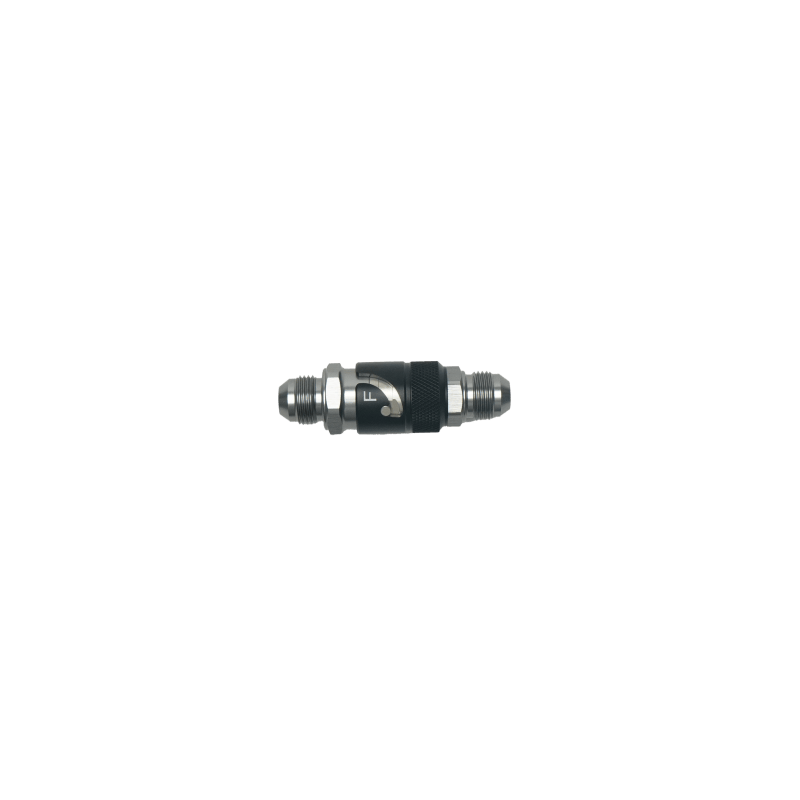 DeatschWerks 8AN Male Flare Quick Disconnect Dry Break Fitting - 2 Pieces Anodized Matte Black