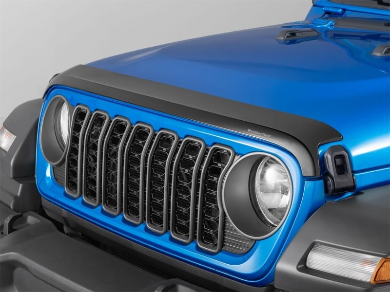 WeatherTech 18-26 Jeep Wrangler/21-25 Jeep Wrangler 4xe/20-26 Jeep Gladiator Hood Protector - Black