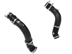 aFe BladeRunner 3in & 3-1/2in AL Hot and Cold Charge Pipe Kit Black RAM Diesel Trucks 25-26 L6-6.7L