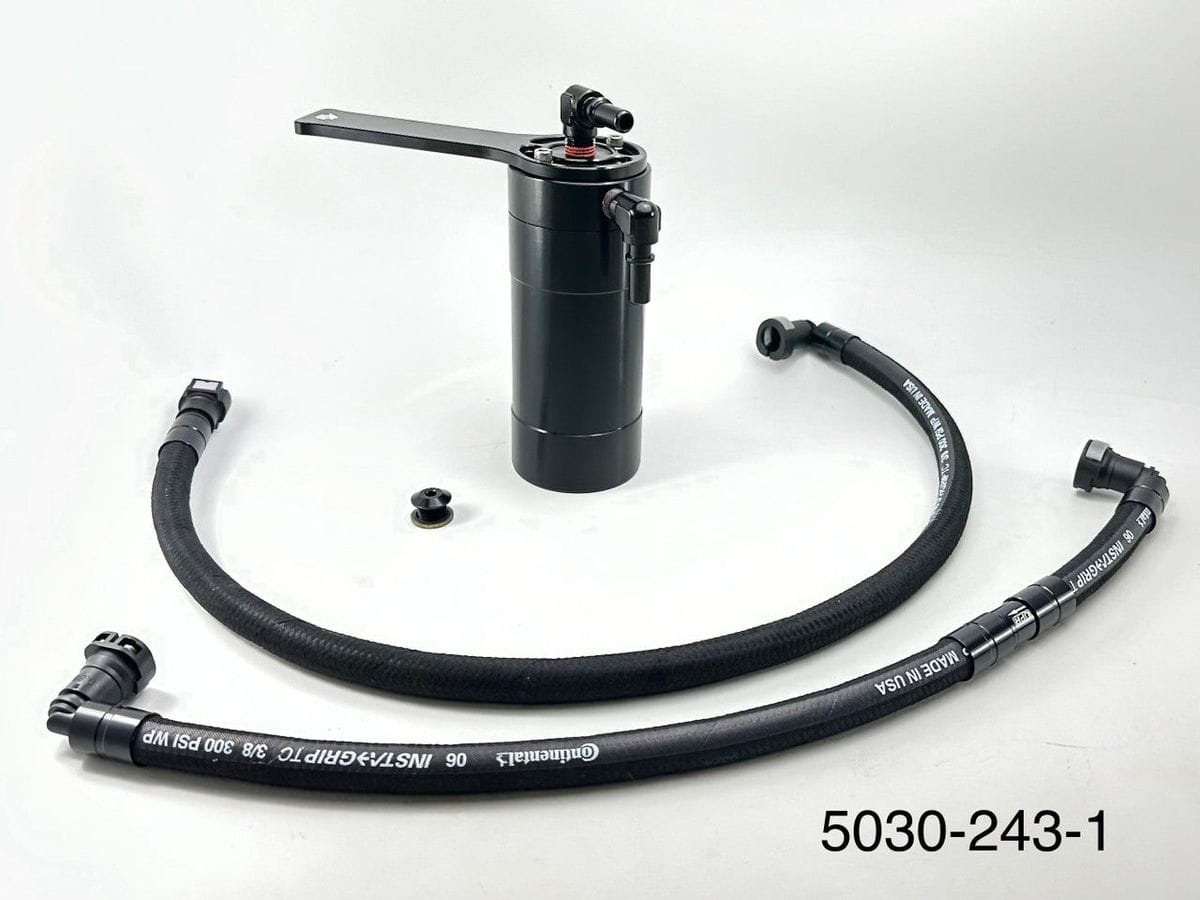 Plug N Play™ Pro Series Single Valve Oil Catch Can Separator (fits 19-25 GM Chevrolet GMC Truck SUV 6.2L) UPR
