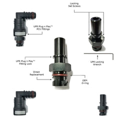 UPR Plug N Play Adjustable Hi-Flo PCV Valve (2011-2023 Mustang, F150, Explorer, Hellcat) 5045-24