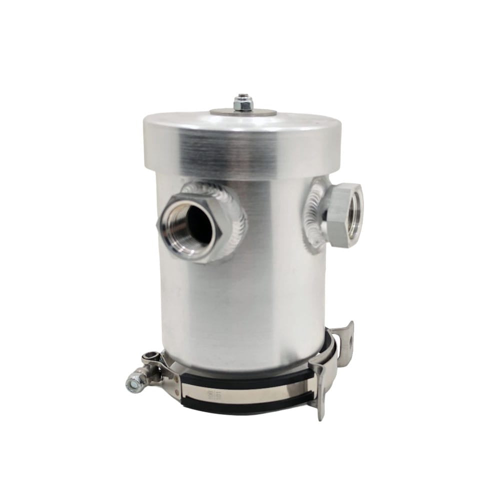 Universal 4.50" VTA Breather Tank Satin Silver
