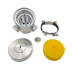Universal 4.50" VTA Breather Tank Satin Silver