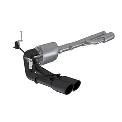 MBRP 2019+ Chevrolet Silverado 1500 4.5L/5.3L Pre-Axle Dual Side Exit w/ 4in OD Tip- Black Coated