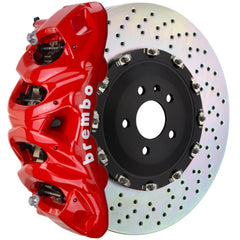 Brembo 21+ F150 Raptor Front GT BBK 8 Piston Cast 412x38 2pc Rotor Drilled-Red
