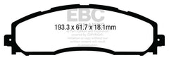 EBC 13+ Ford F250 (inc Super Duty) 6.2 (2WD) Extra Duty Rear Brake Pads