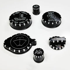 Bronco Engine Cap Covers ( Designer Cut - Black )