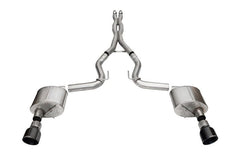 Corsa 24+ Ford Mustang GT Xtreme Cat-Back Ex. Sys. 3.0in Dual Rear Exit w/4.5in Black PVD Pro Tips