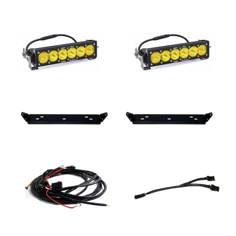 Baja Designs 2021+ Ford Raptor OnX6 Behind Grill Kit -10in. Amber D/C