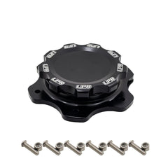 Billet Fuel Filler Cap & 6 Bolt Lightweight Flange Bung UPR Black