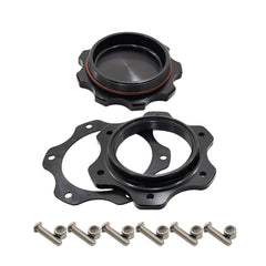 Billet Fuel Filler Cap & 6 Bolt Lightweight Flange Bung UPR Black