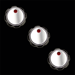 Billet Climate Control AC Knob Set UPR (fits 89-04 Ford Mustang)