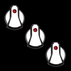 Billet Designer AC Knobs UPR (fits 89-04 Ford Mustang)