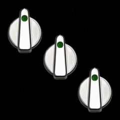 Billet Slimline AC Knobs UPR (fits 89-04 Ford Mustang)