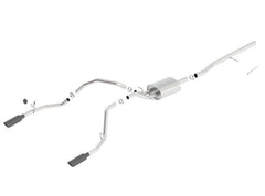 Borla 14 Silv/Sierra C/B Exhaust ATAK 1500 5.3L V8 AT/MT 2&4WD Ext Cab (78.7) WB - Black Chrome