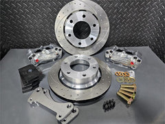 Aerospace Components Rear 4 Piston Dimpled & Slotted Kit clears 16" wheels (fits 10-25 F150 2wd/4wd)