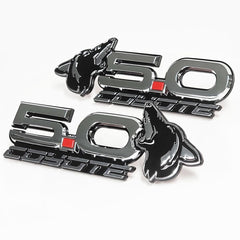 Howling Coyote 5.0 Fender Emblems (fits 15-24 Mustang) (7.75" x 2.75" x .250") VA 2-296-717