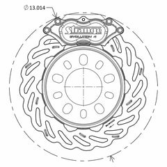 Strange Evolution Rear Brake Kit with 4 Piston Calipers for 15-23 Ford Mustang B1723WCE