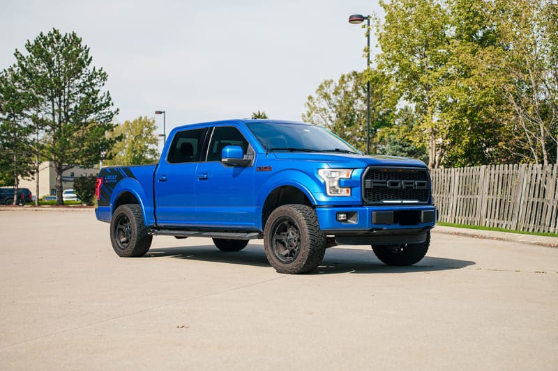 Corsa 15-20 Ford F-150 5.0L (145in WB) 3.0in Lightning Exit Catback w/ 3.5in Twin Black PVD Pro Tips