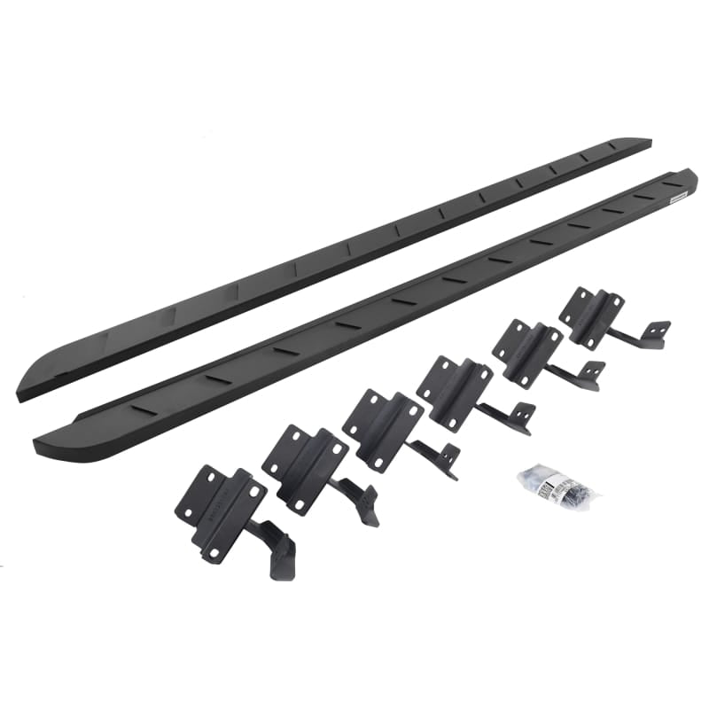 Go Rhino 15-22 Ford F-150 (17-22 Raptor) SC RB10 Slim Running Boards Kit (w/Brackets) - Tex. Blk