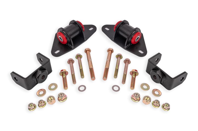 BMR Suspension 14-19 Chevrolet Corvette Motor Mount Kit - Black Hammertone