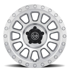 ICON Hulse 18x9 8x6.5 12mm Offset 5.5in BS Silver Machined