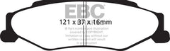 EBC 03-04 Cadillac XLR 4.6 Redstuff Rear Brake Pads