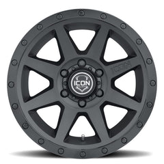ICON Rebound 17x8.5 6x5.5 25mm Offset 5.75in BS 95.1mm Bore Double Black Wheel