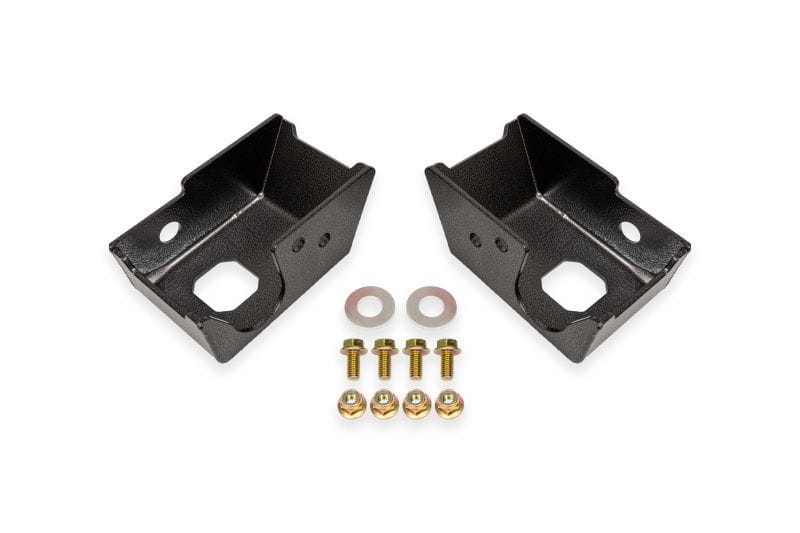 BMR 2021+ Ford Bronco (Exc. Bronco Sport) Rear Shock Mount Skid Plates - Black Hammertone