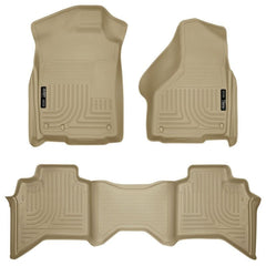 Husky Liners 03-08 Dodge Ram 1500/2500/3500 Quad Cab WeatherBeater Combo Tan Floor Liners
