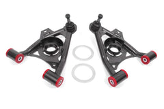BMR 79-93 Mustang Fox Lower Control A-Arm Front w/ Spring Pocket/Tall Ball Joint - Black Hammertone