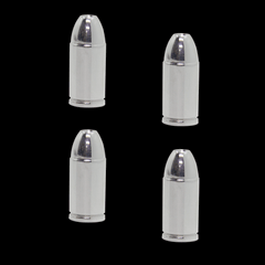 Universal Billet Bullet Valve Stem Cap Kit (Fits 79-26 Mustang)