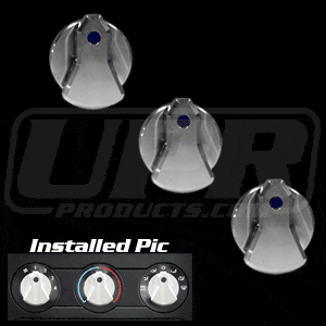 UPR Billet AC Knobs & Trim For 2005-2009 Mustang – Satin Silver, Factory Matched, Set