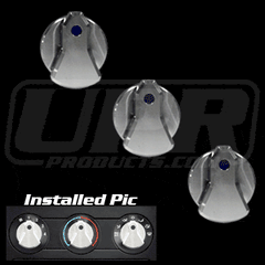 Billet Designer AC Knobs UPR (fits 89-04 Ford Mustang)