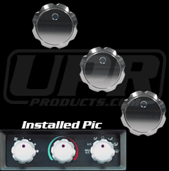 Billet Climate Control AC Knob Set UPR (fits 89-04 Ford Mustang)