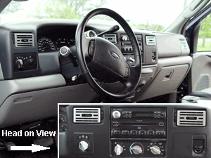 Billet AC Vent Covers Polished (fits 99-04 Superduty F250 F350) UPR