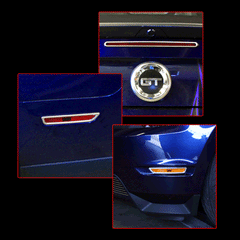 Billet 3rd Brake Side Marker Bezel Package (fits 10-13 Ford Mustang) UPR