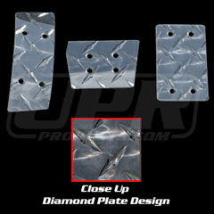 Billet Automatic Diamond Plate Pedal Kit (fits 79-04 Ford Mustang) UPR