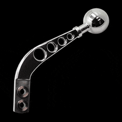 Billet Rock Crusher Stick & Anniversary Style Shift Knob Combo Polished (79-04 Ford Mustang) UPR