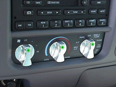 Billet Regular Style AC Knob Kit (fits 97-03 F150)