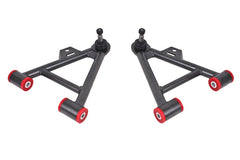 BMR 79-93 Mustang Lower Non-Adj. A-Arms (Coilover Only) w/ Tall Ball Joint (Poly) - Black Hammertone