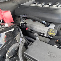 Plug N Play™ Single Valve Oil Catch Can Separator (fits 11-14 Mustang GT) UPR