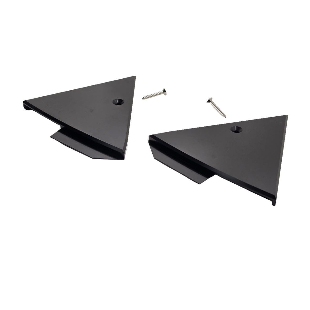 Billet Mirror Trim Plate Kit Black (fits 87-93 Ford Mustang) UPR